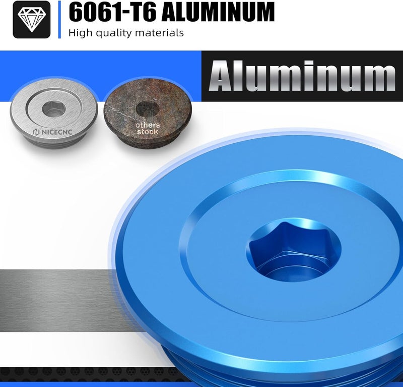 NICECNC Blue Engine Timing Screw Cover Cap Plug Compatible with Suzuki DRZ400E DRZ400S DRZ400 SM 2000-2024 Aluminum Timing Cover Screw Kit Compatible with Kawasaki KFX400 2003-2006 See Ftiemt - Image 4